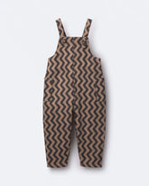 Toddler Chevron Knot-Tie Overalls - Tan