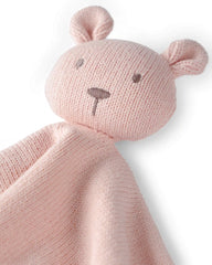Baby Girl Organic Cotton Bear Lovey