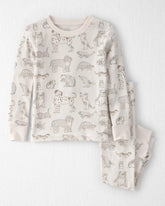 Toddler 2-Piece Organic Cotton Ribbed Pajama Set in Pet Print