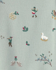 Baby 2-Piece Organic Cotton Pajamas in 12 Days of Christmas Print