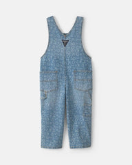 Toddler Alphabet Overalls - Light Wash