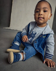 Baby Boy Denim Cargo Jeans - Medium Wash