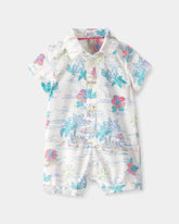 Baby Boy Tropical Beach Short-Sleeve Romper