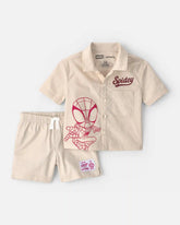 Baby Boy 2-Piece ©Marvel Spider-Man Top & Short Set - Khaki