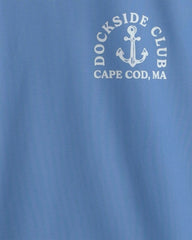 Boys 2-Piece Anchor Rashguard & Swim Trunk Set - Blue