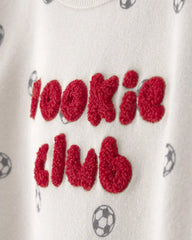 Baby 'Rookie Club' French Terry Jumpsuit - Ivory