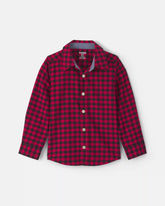 Toddler Boy Buffalo Check Long-Sleeve Shirt- Red/Black