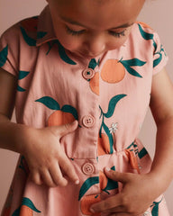 Toddler Girl Avenue Twirl™ Dress in Clementine Grove Print - Light Pink