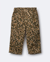 Toddler Girl Pleated Pants in Leopard - Brown