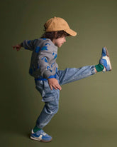 Toddler Denim Cargo Joggers in Avenue Wash - Blue