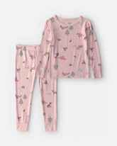 Toddler Girl 2-Piece Woodland PurelySoftâ„¢ Snug Fit Pajama Set - Pink