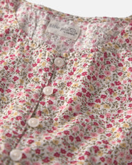 Girls Organic Cotton Dobby Dress in Floral