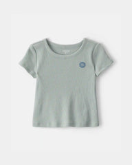 Toddler Girl OshKosh Logo Ribbed Tee - Green