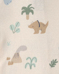 Toddler 2-Pack Dinosaur Snug Fit 1-Piece Pajama - Green/Cream