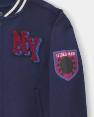 Boys ©Marvel Spider-Man Fleece Varsity Jacket - Blue