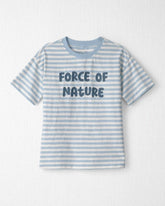 Kids Organic Cotton 'Force of Nature' Tee in Stripes