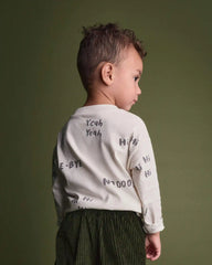 Toddler 'Hi Bye' Long-Sleeve Relaxed Graphic Tee - Cream
