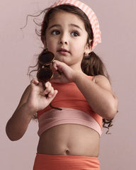 Toddler Girl Colorblock Tankini Set - Orange