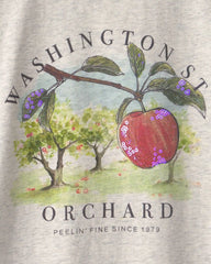 Girls Apple Orchard Graphic Tee - Grey
