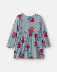 Toddler Girl Floral Long-Sleeve Dress - Blue