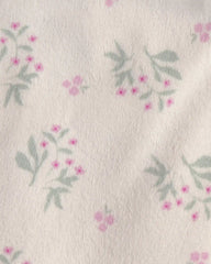 Baby Floral Plush Blanket - Purple/Ivory
