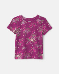 Toddler Girl Floral Top - Purple