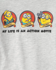 Toddler Despicable Me Minions Graphic Tee - Grey