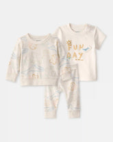Baby 3-Piece Animal Friends Terry Layering Set - Ivory