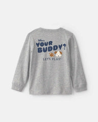 Toddler Boy 'Who's Your Buddy?' Long-Sleeve Graphic Tee - Grey