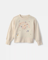 Toddler Girl 'OshKosh' French Terry Pullover Sweatshirt - Cream