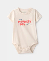 Baby 'Mother's Day' Graphic Bodysuit - Cream