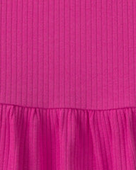 Toddler Girl Long-Sleeve Peplum Top - Pink