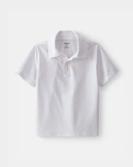Toddler Boy Uniform Active Polo Shirt - White