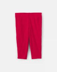 Baby Girl 2-Piece Long-Sleeve Bodysuit & Pant Set - Red