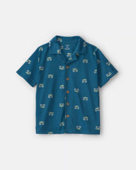Boys Monster Truck 2-Piece Pajama Set - Blue