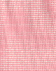 Toddler Girl 2-Piece Organic Cotton Ribbed Pajama Set in Stripes