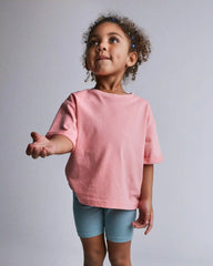 Toddler Girl Rolled Cuff Tee - Light Pink