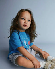 Toddler 'Recreation Club' Rolled Cuff Tee - Blue