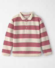Girls Organic Cotton French Terry Rugby Polo