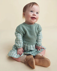 Baby Girl Bow Mocassin Shoes - Tan