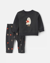 Baby 2-Piece Halloween Long-Sleeve Top & Pant Set - Black