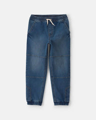 Boys Denim Relaxed Joggers - Medium Wash