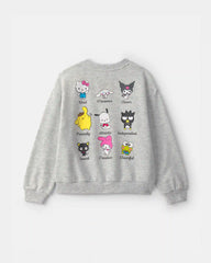 Girls Hello Kitty® French Terry Pullover Sweatshirt - Grey