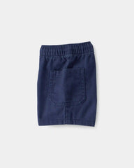 Baby Boy Twill Drawstring Shorts - Navy