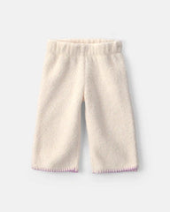 Baby Girl 3-Piece Fleece Long-Sleeve Layering Set - Cream/Purple