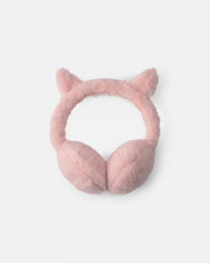 Girls Cat Earmuffs - Pink
