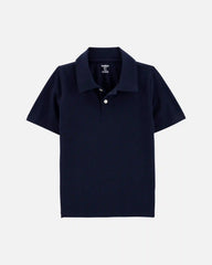 Boys 3-Pack Pique Uniform Polo Shirts - Navy