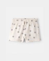 Baby Soccer French Terry Shorts - Ivory