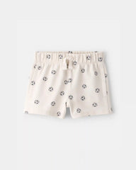 Baby Soccer French Terry Shorts - Ivory