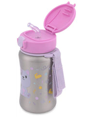 Besties Squad Stainless Steel Straw Bottle - Cleo Cat